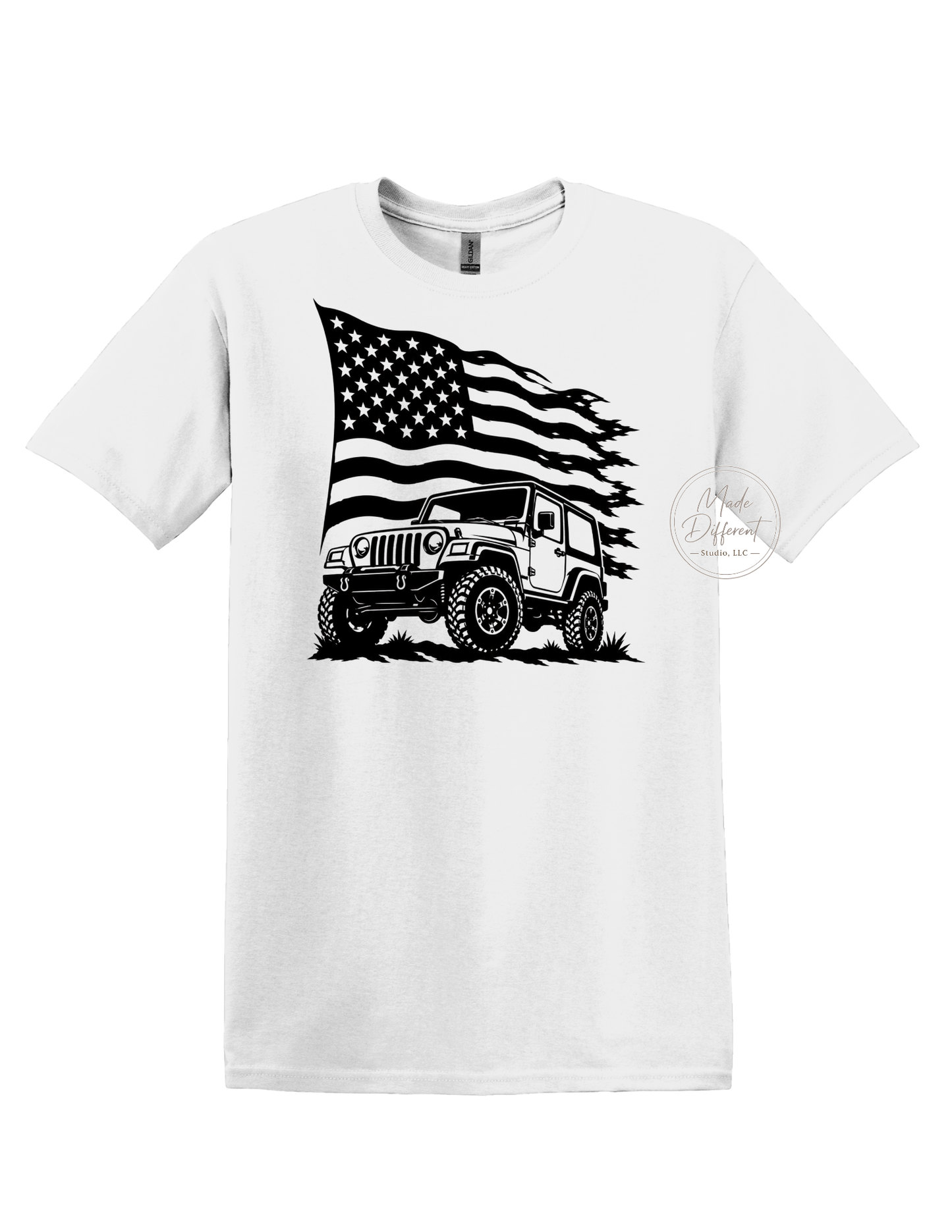 Jeep Flag - Adult T-shirt