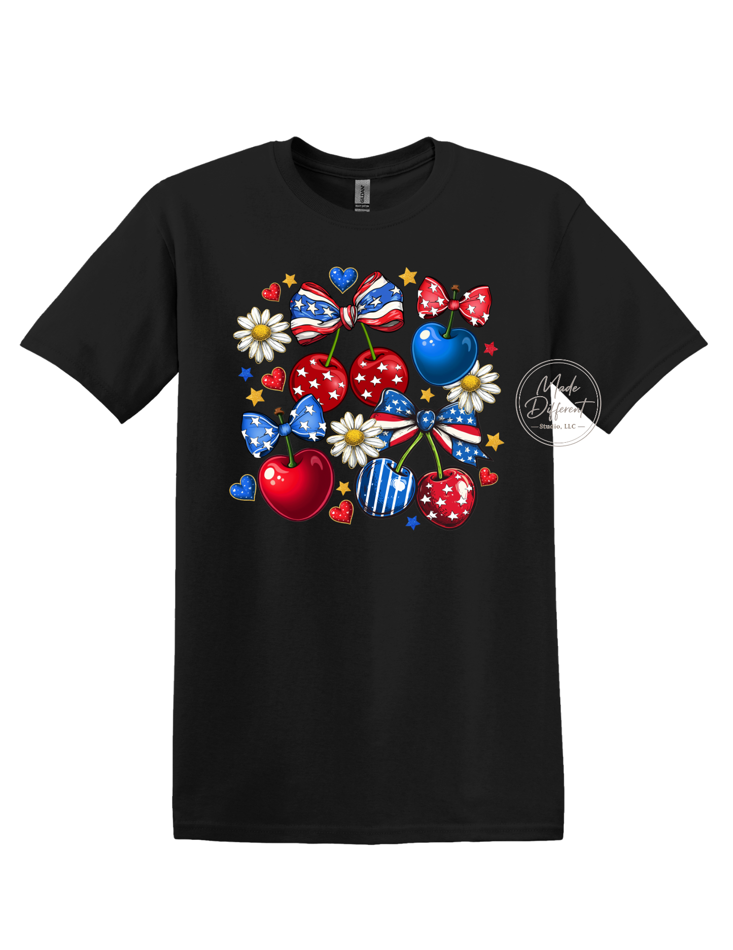 Patriotic Cherries - DTF Sheet Ready To Press