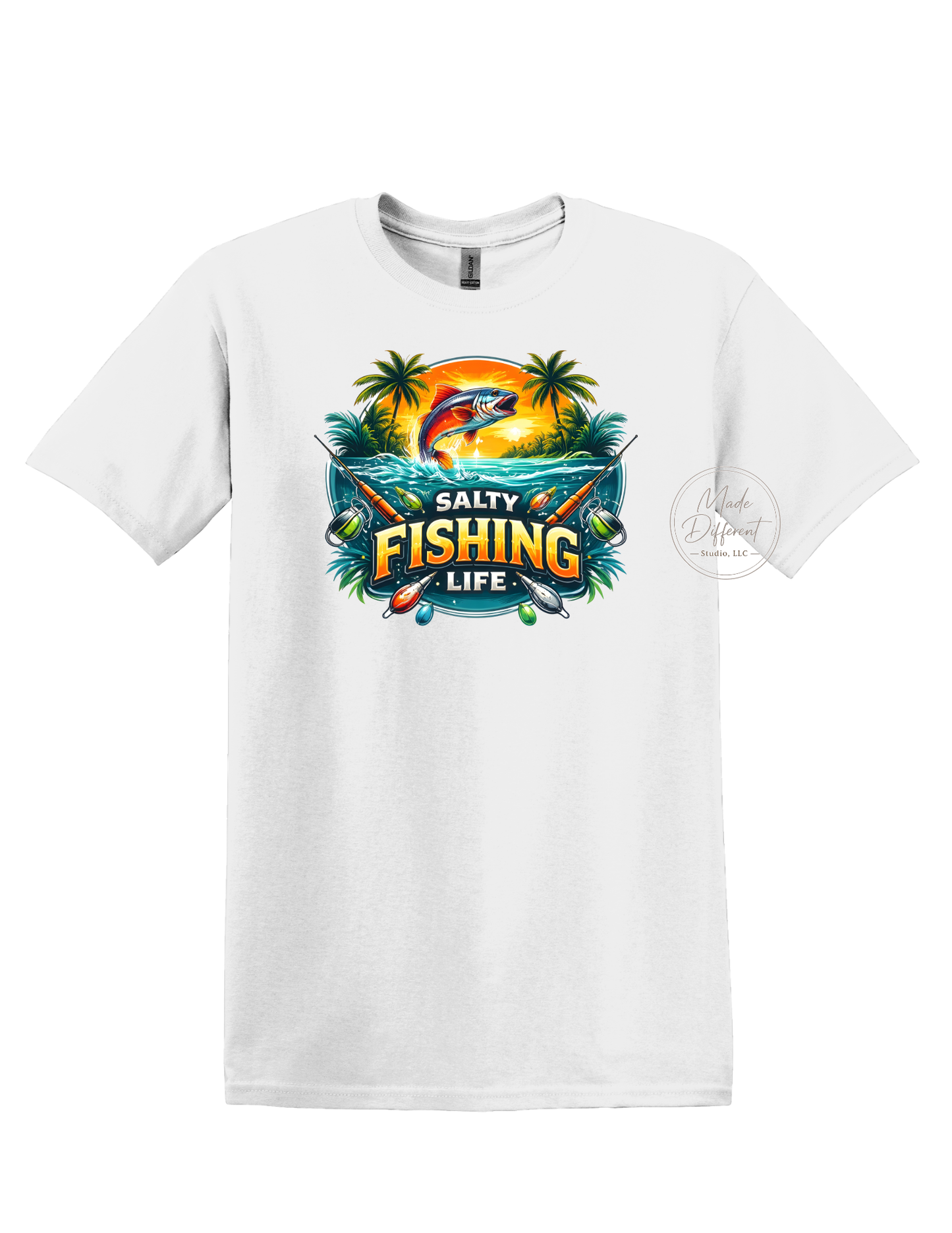 Salty Fishing Life Tropical - DTF Sheet Ready To Press