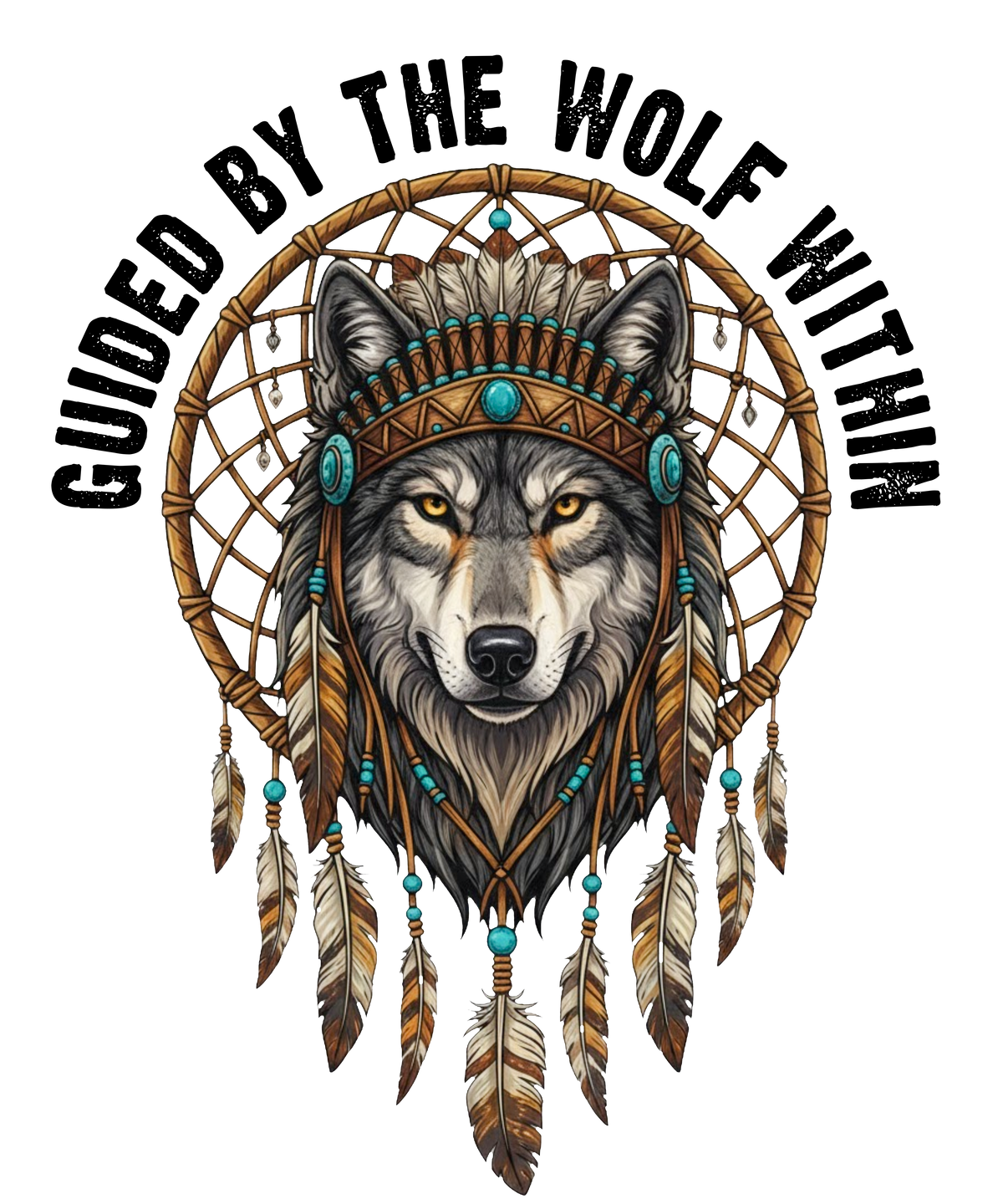GUIDED BY THE WOLF WITHIN - DTF Sheet Ready to Press