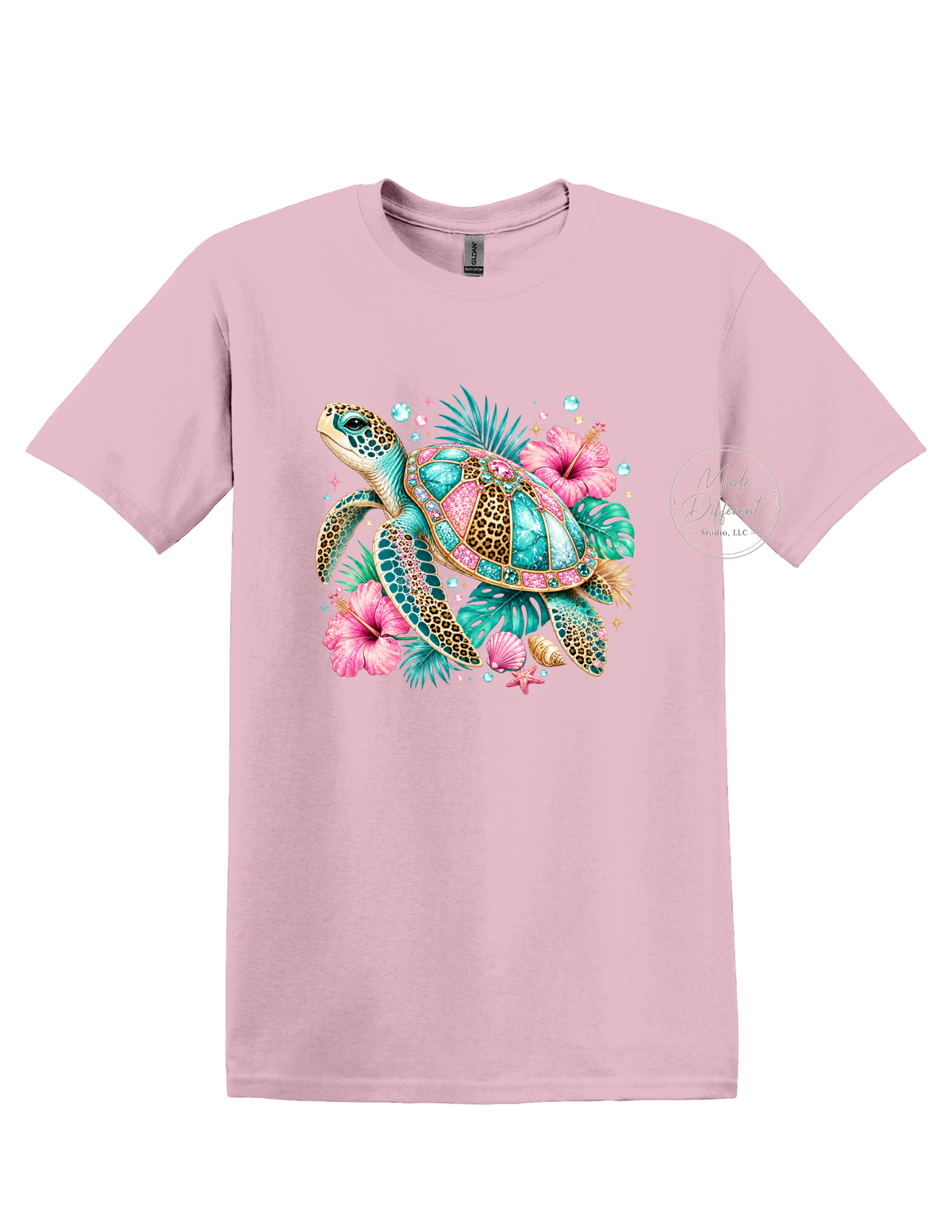 JEWELED SEA TURTLE TROPICAL - DTF Sheet Ready to Press