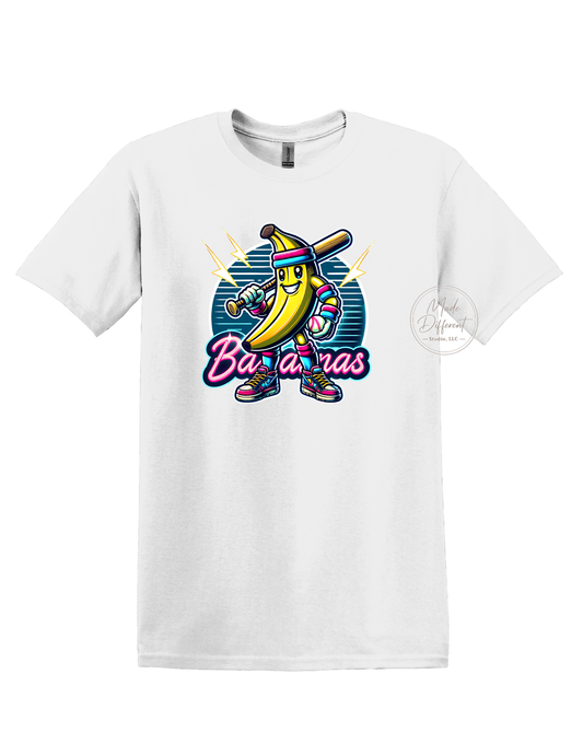 Bananas Baseball - Adult T-shirt