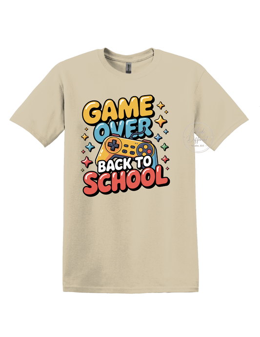 GAME OVER BACK TO SCHOOL - DTF Sheet Ready to Press