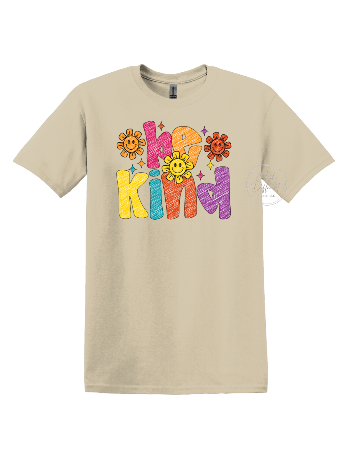 BE KIND WITH SMILE FLOWERS - DTF Sheet Ready to Press