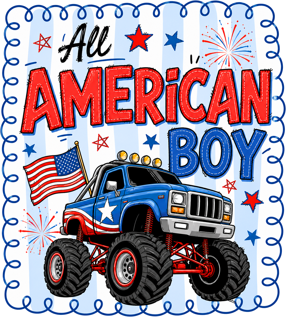 ALL AMERICAN BOY - DTF Sheet Ready to Press