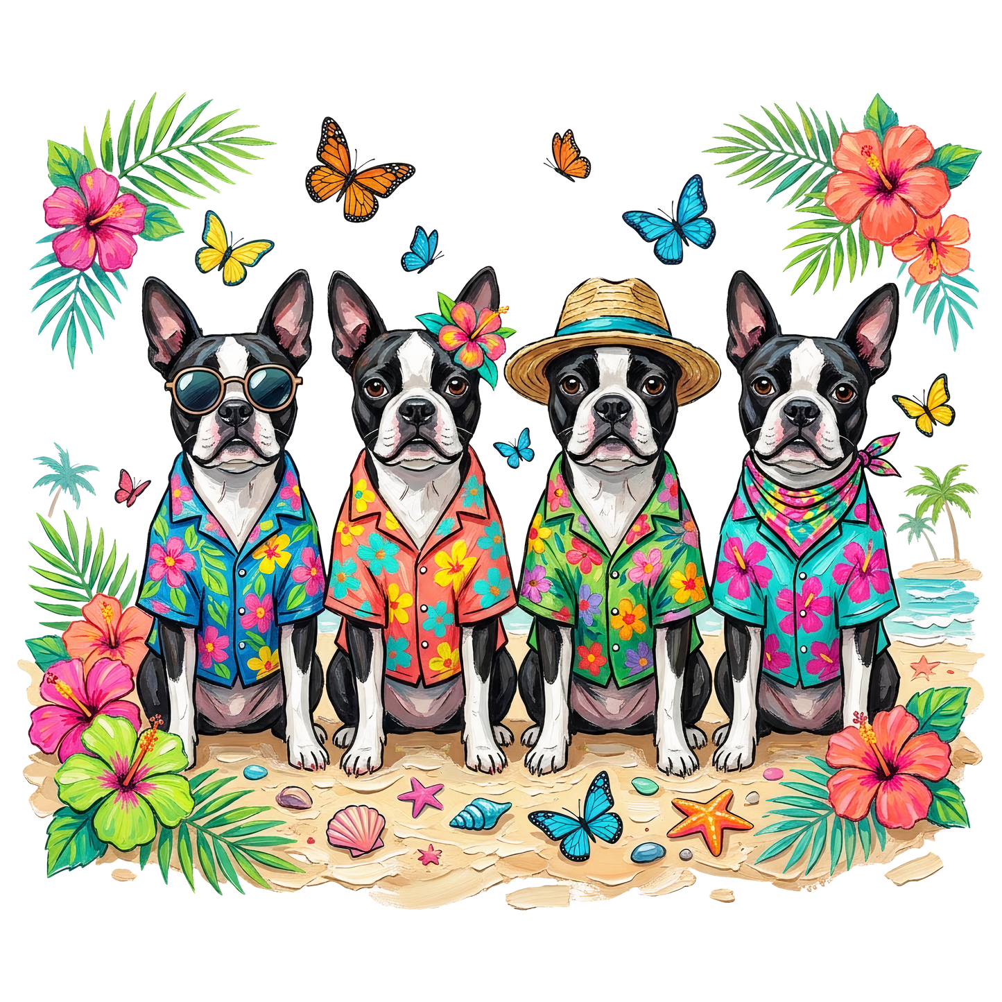 BostonTerrier - DTF Sheet Ready To Press