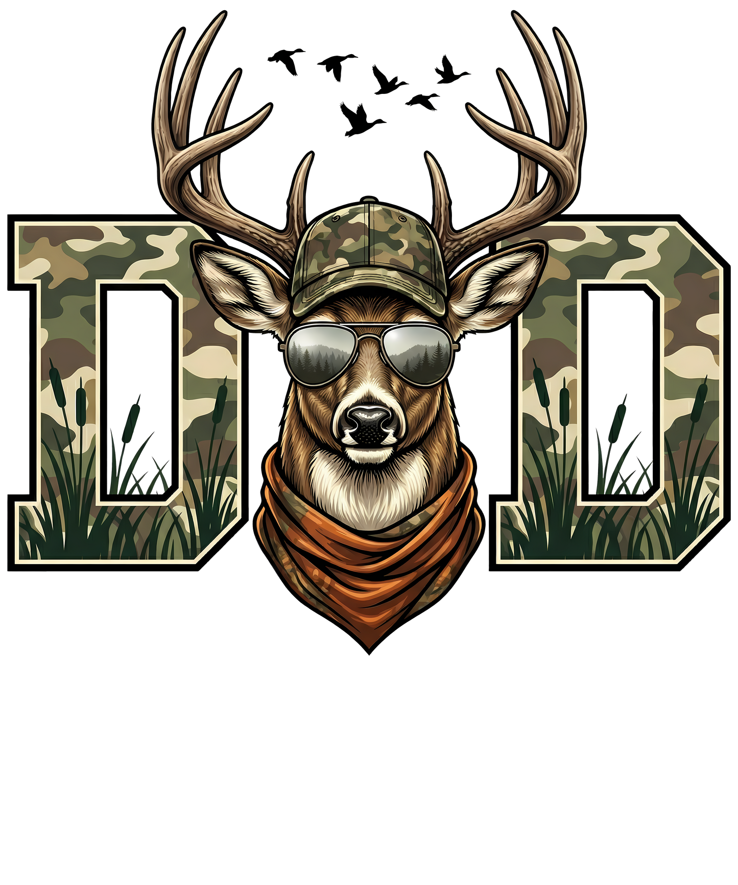 Dad Hunting Deer - DTF Sheet Ready To Press