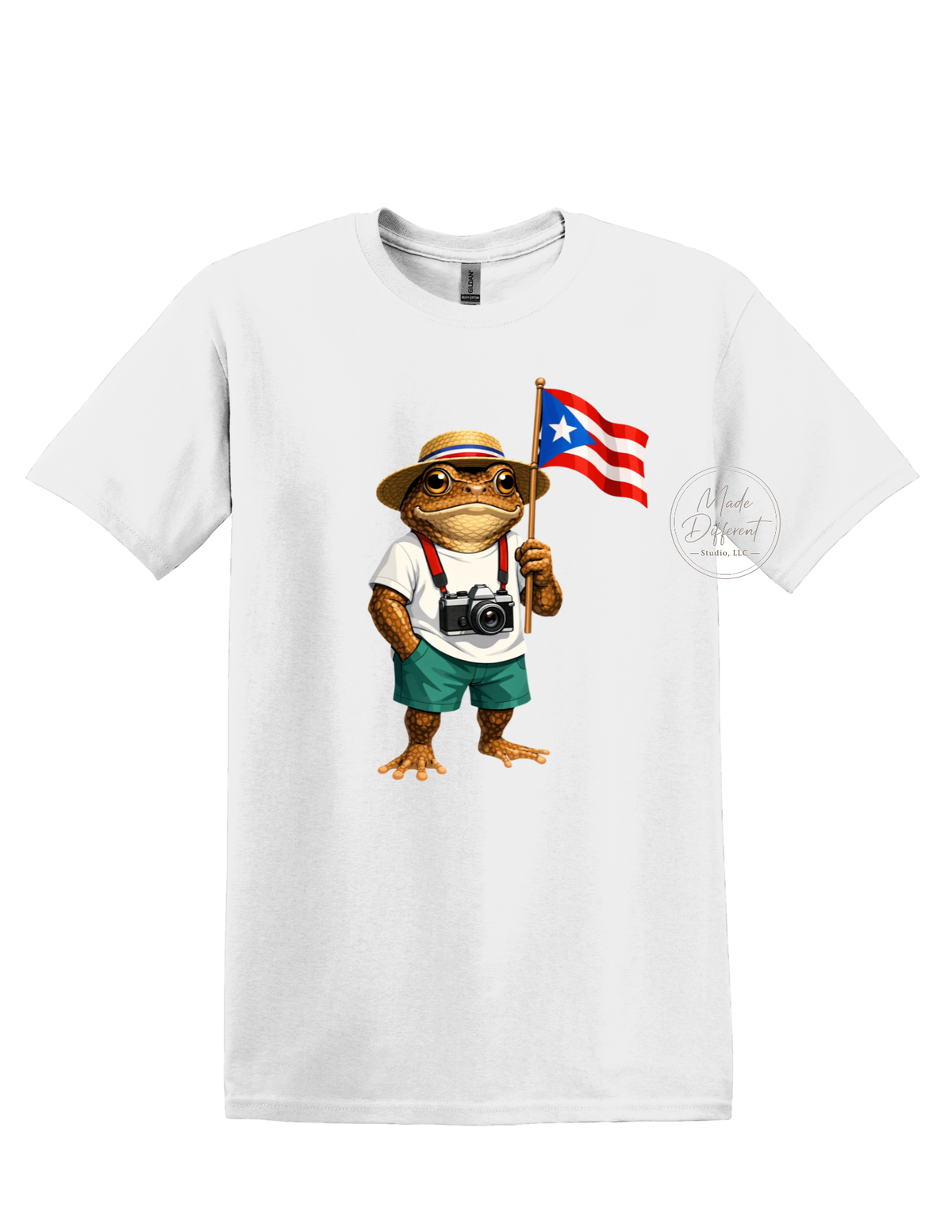 COQUI HOLDING THE FLAG - Adult T-shirt