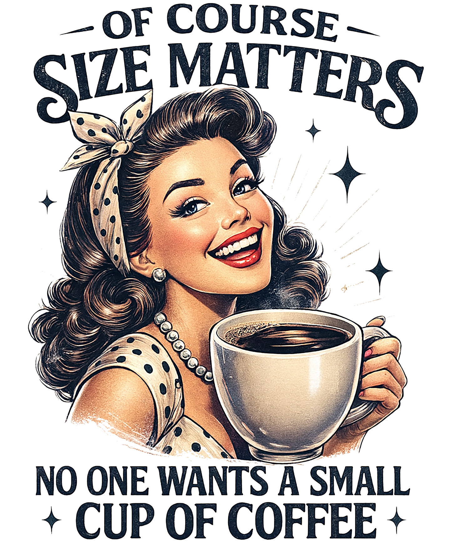 Coffee - Of Course Size Matters - DTF Sheet Ready To Press