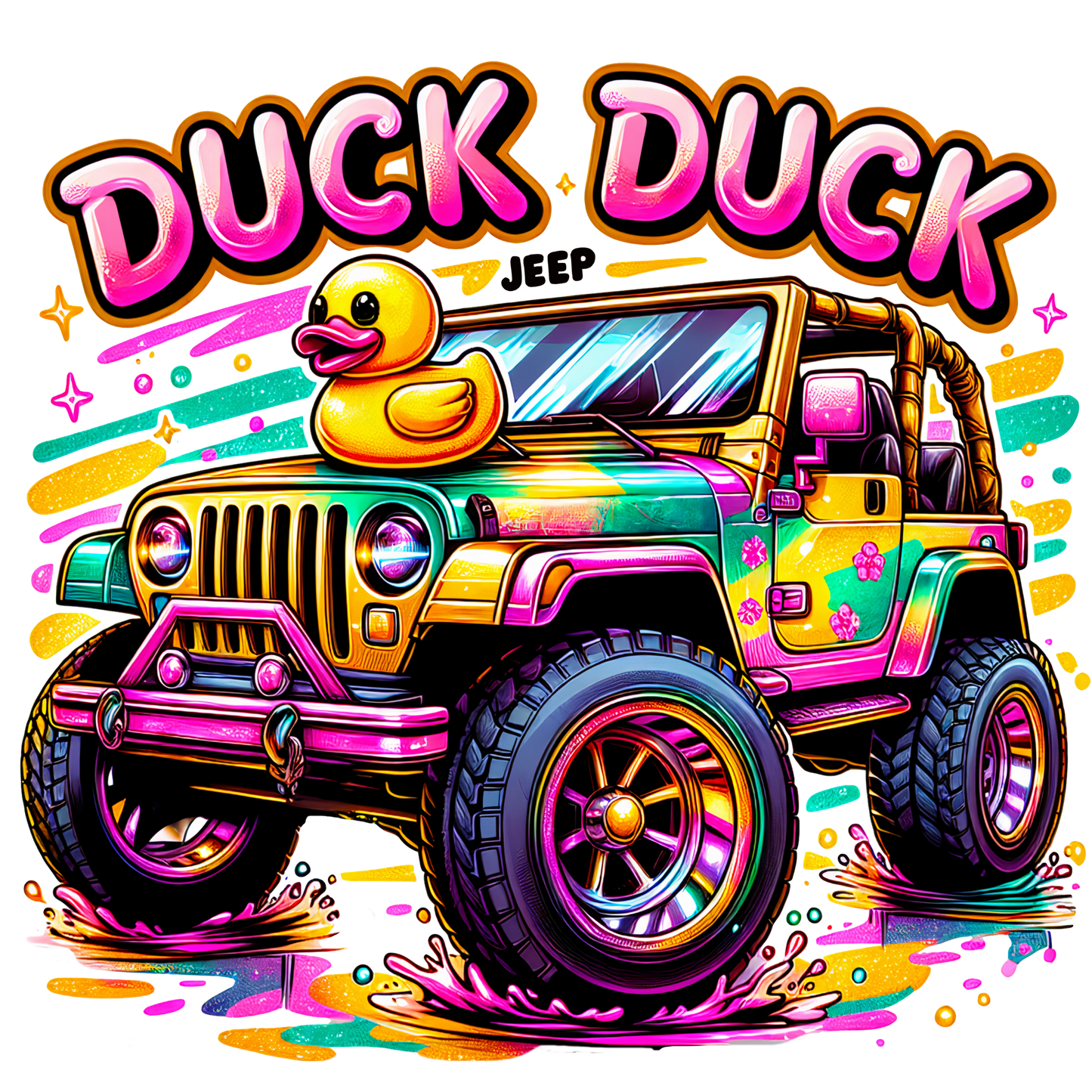 Duck Duck Jeep - DTF Sheet Ready To Press