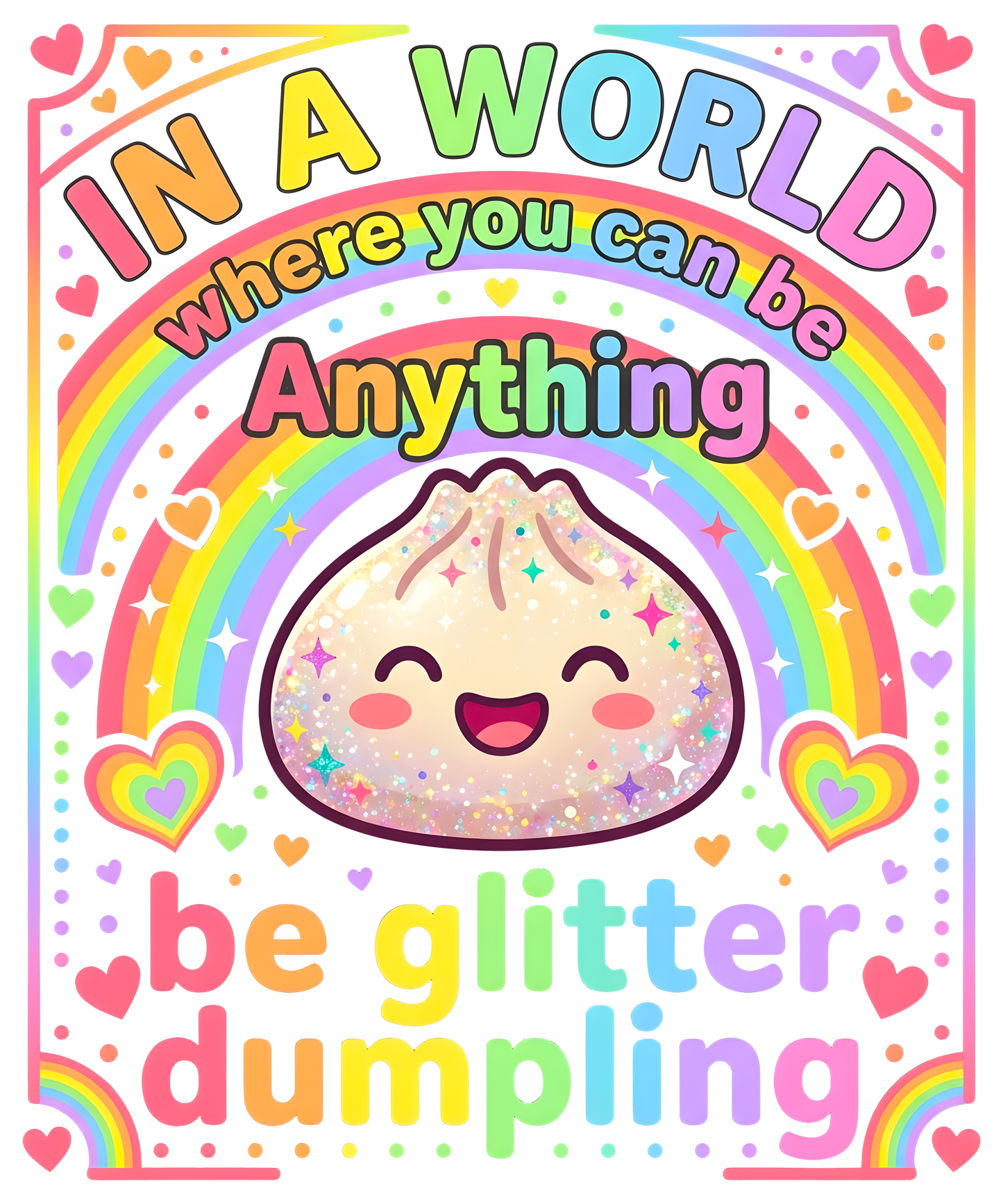 DUMPLING IN A WORLD- DTF Sheet Ready To Press
