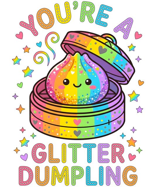 YOU'RE A GLITER DUMPLING - DTF Sheet Ready To Press