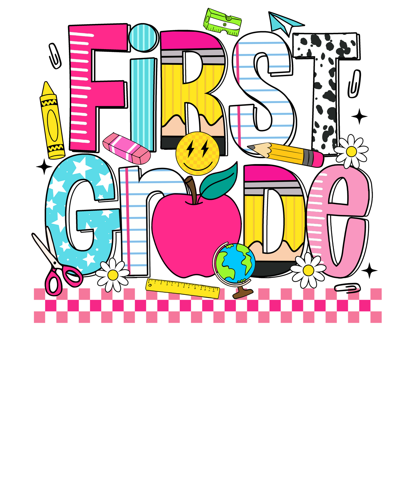 FIRST GRADE RETRO - DTF Sheet Ready to Press