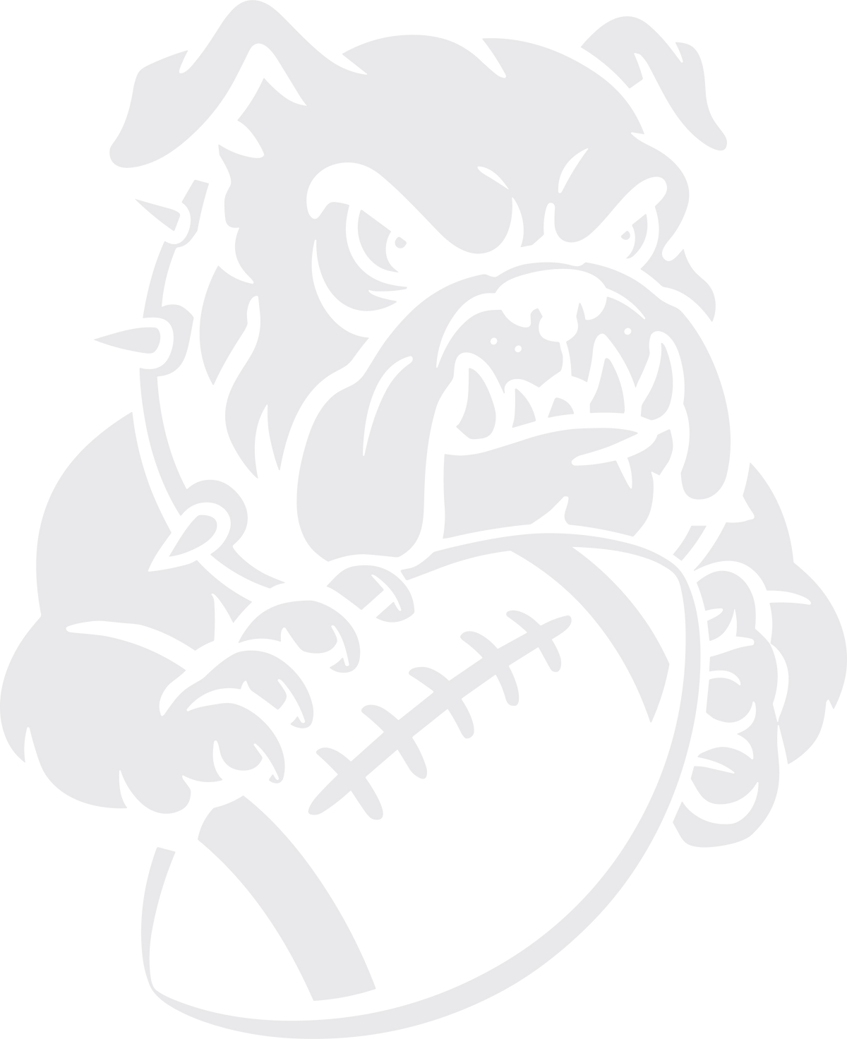 FOOTBALL BULLDOG - DTF Sheet Ready to Press