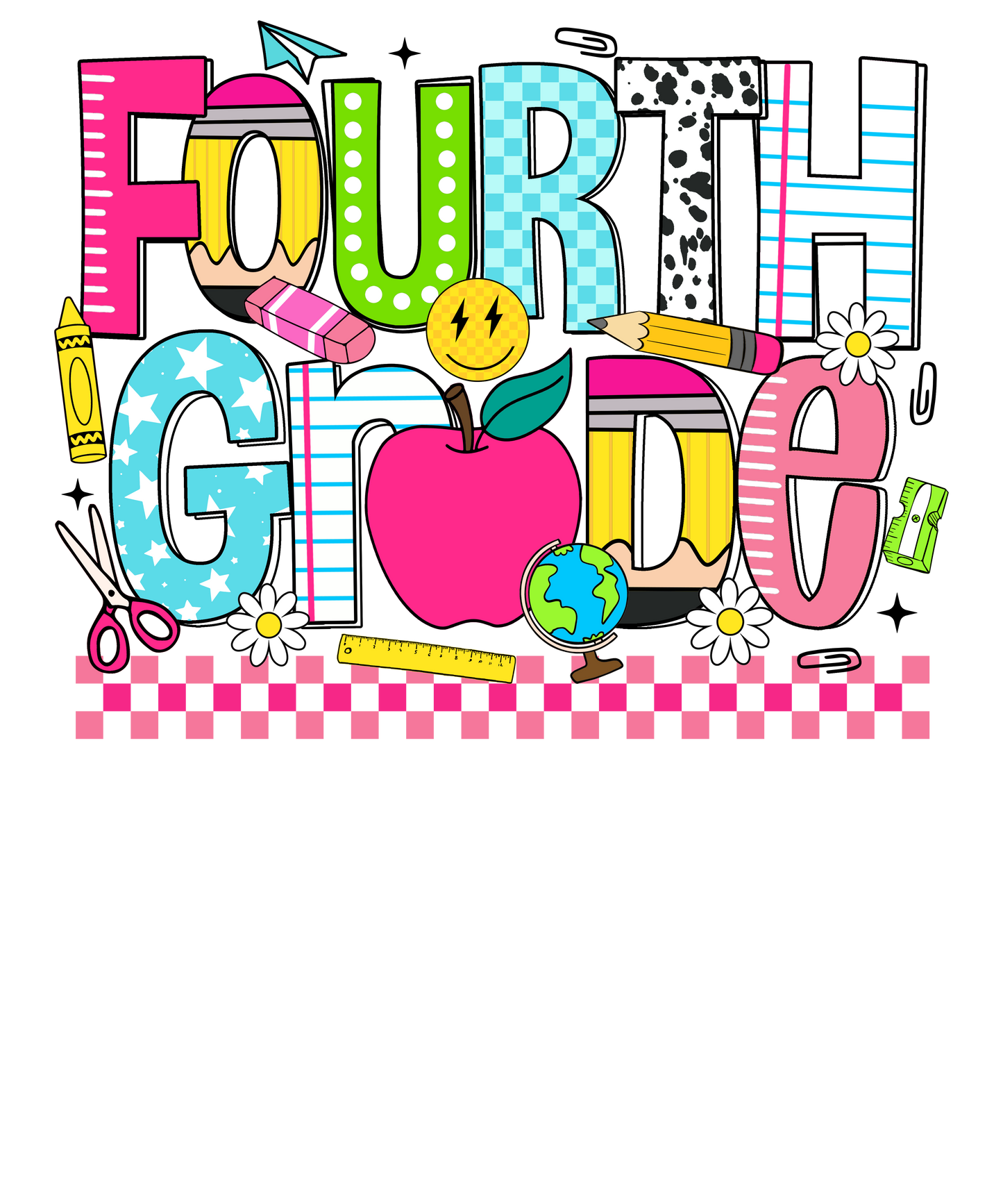 FOURTH GRADE RETRO - DTF Sheet Ready to Press