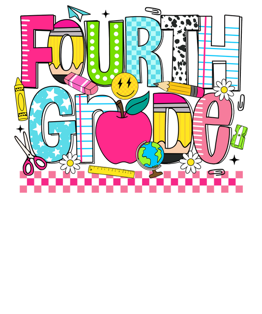 FOURTH GRADE RETRO - DTF Sheet Ready to Press