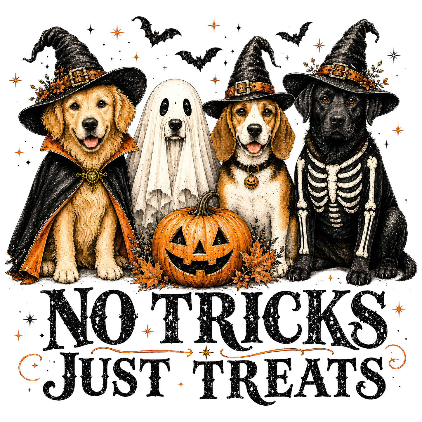 No tricks just treats  - DTF Sheet Ready To Press