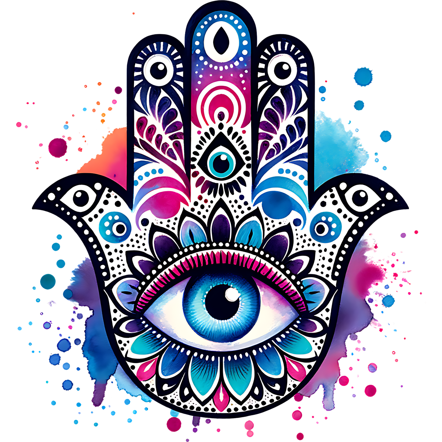 Hamsa Evil Eye- DTF Sheet Ready To Press