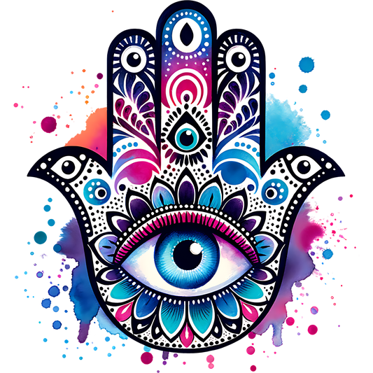 Hamsa Evil Eye- DTF Sheet Ready To Press
