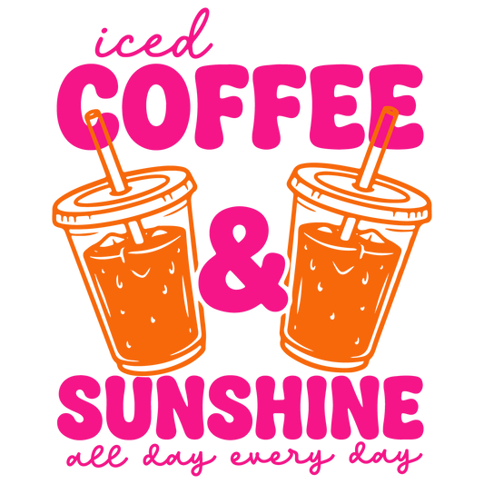 Iced Coffee & Sunshine - DTF Sheet Ready To Press
