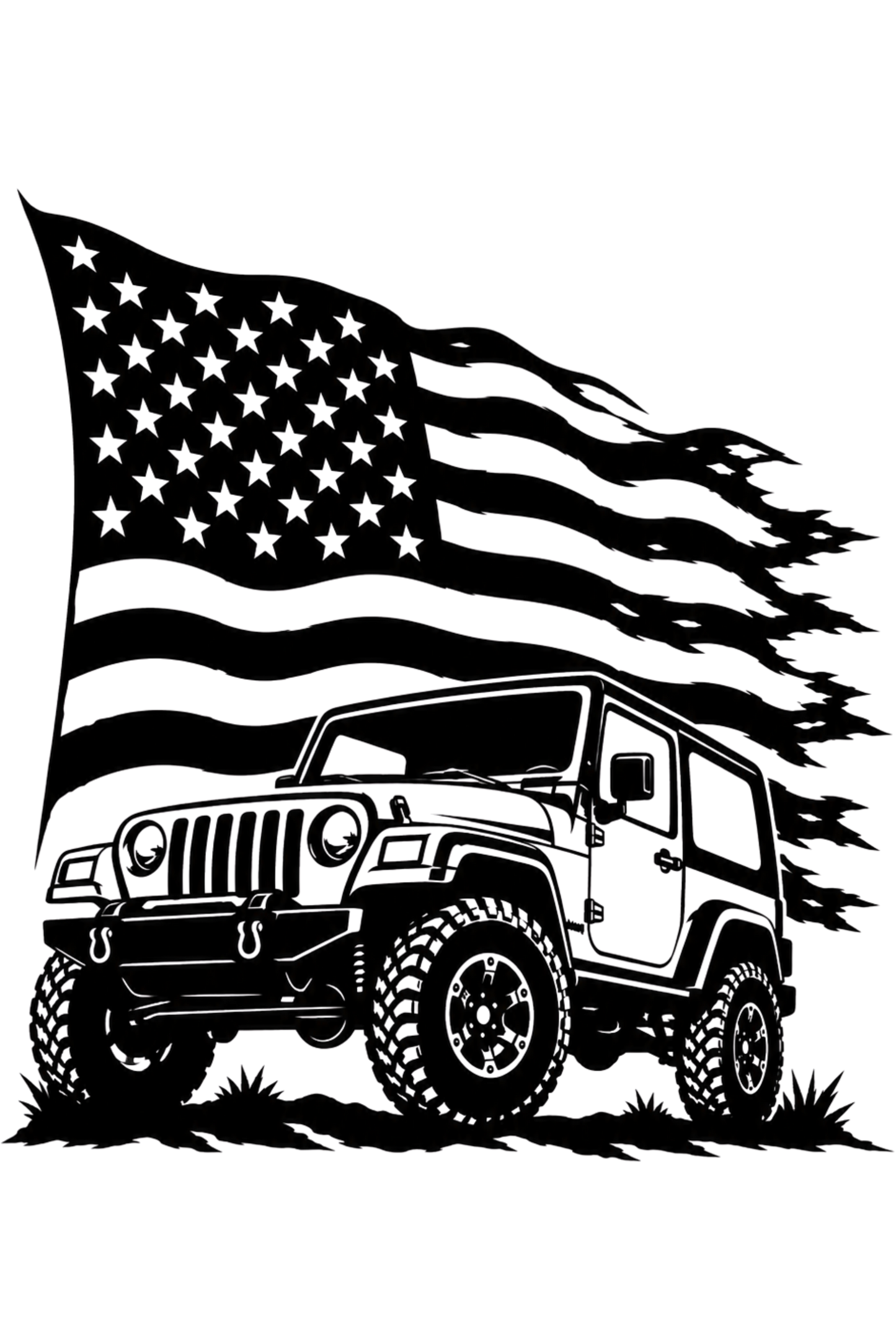 Jeep Flag - DTF Sheet Ready To Press
