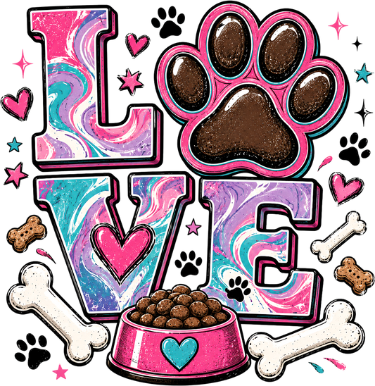 LOVE & PAW - DTF Sheet Ready to Press