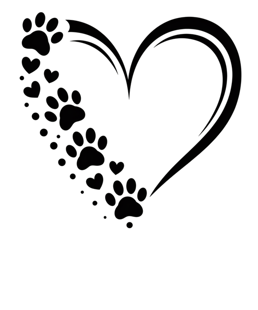 Heart with Paws- DTF Sheet Ready To Press