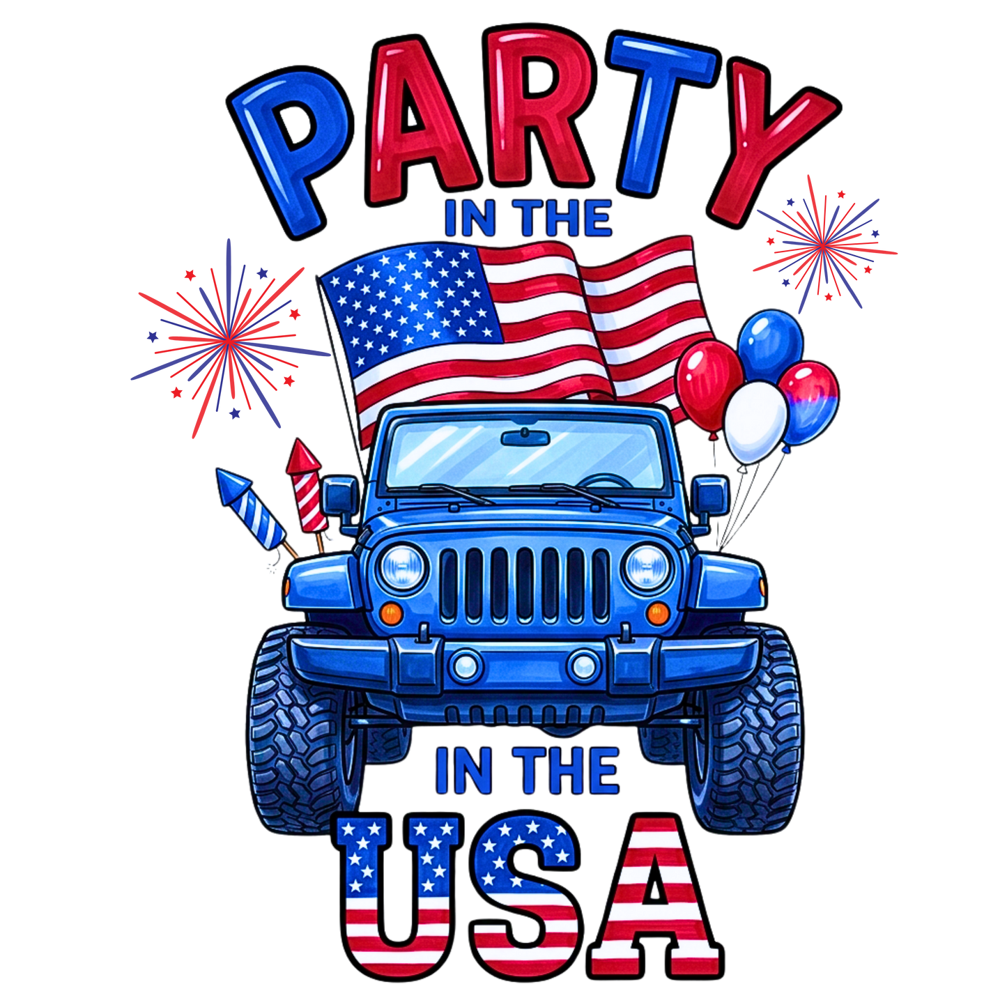 Party in the USA - DTF Sheet Ready To Press
