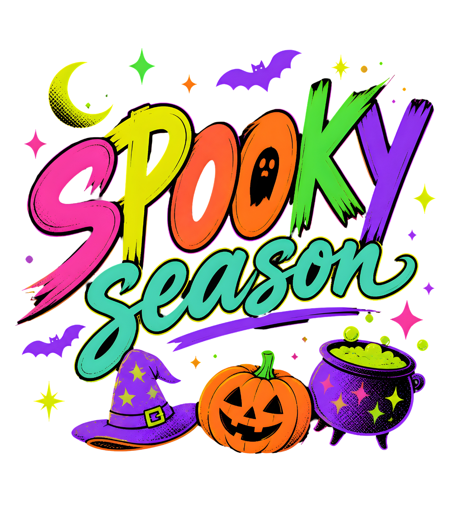 Spooky Season Neon - DTF Sheet Ready To Press