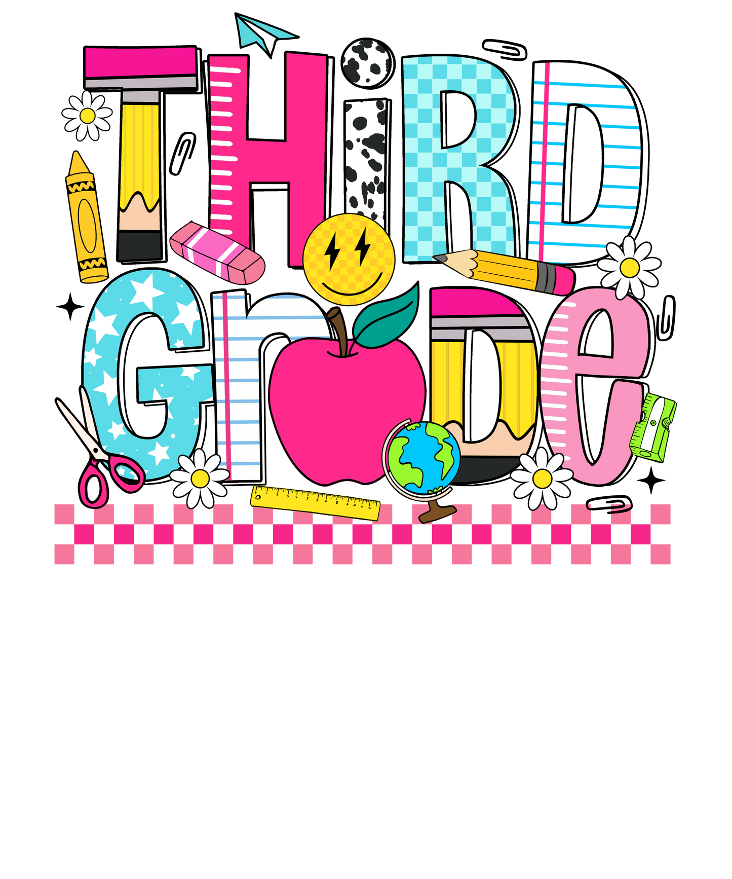 THIRD GRADE RETRO - DTF Sheet Ready to Press