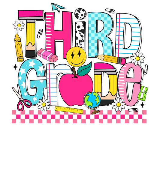 THIRD GRADE RETRO - DTF Sheet Ready to Press