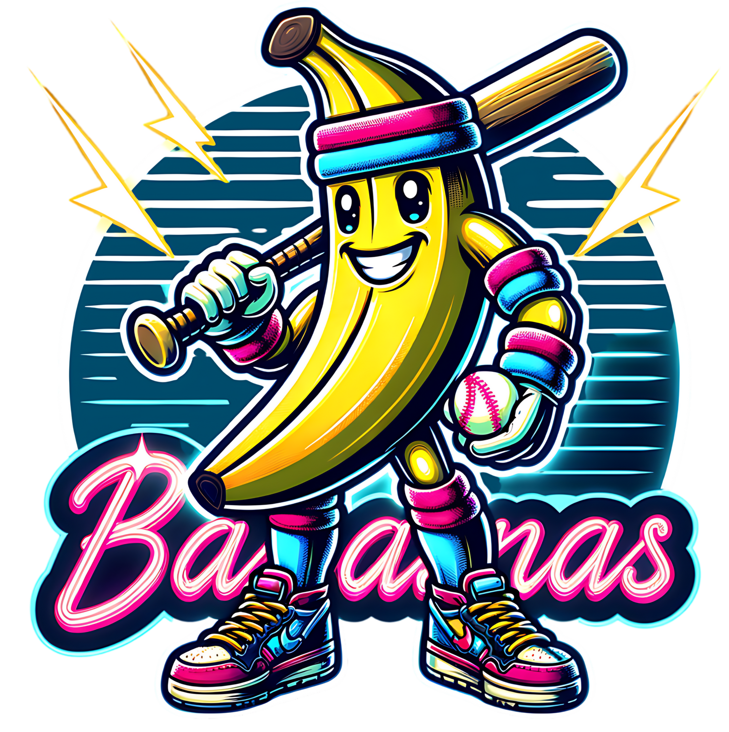Bananas (Baseball) - DTF Sheet Ready To Press