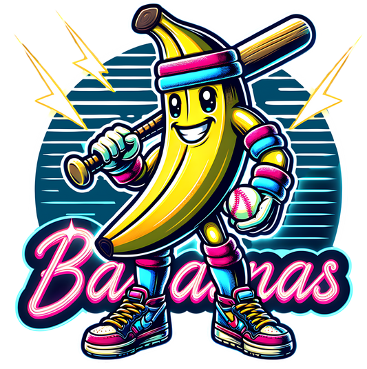 Bananas (Baseball) - DTF Sheet Ready To Press