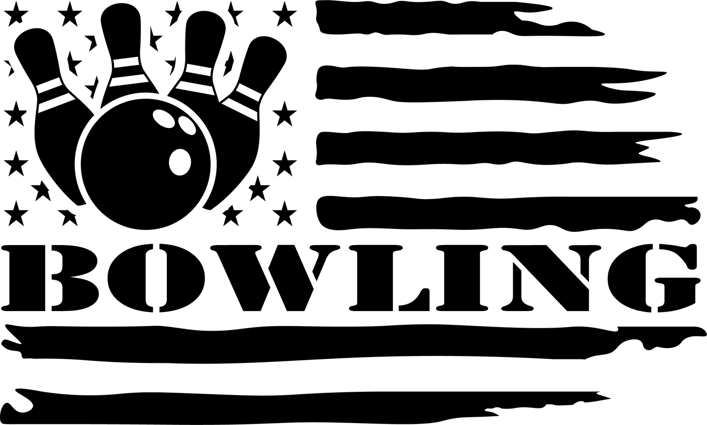 Bowling Flag - DTF Sheet Ready To Press
