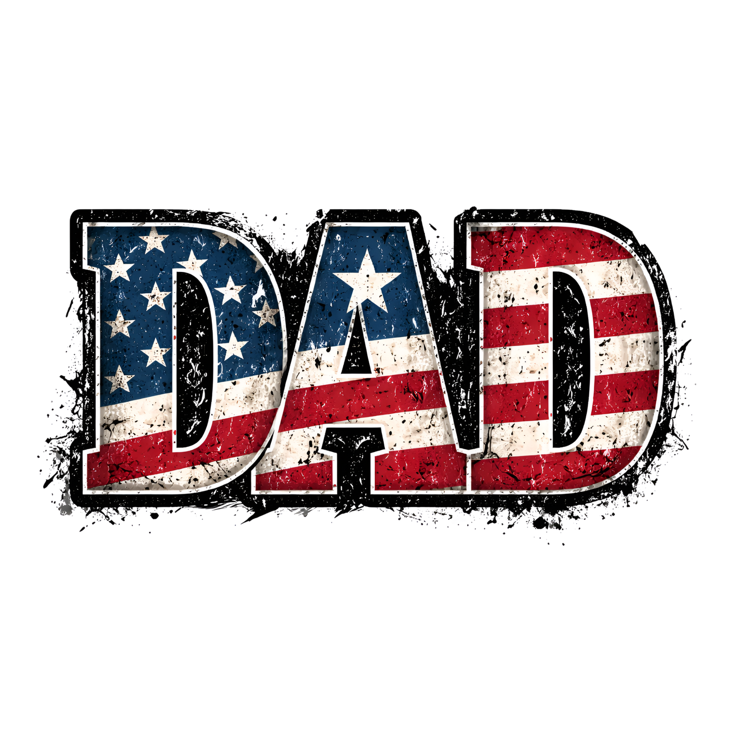 Dad American Flag - DTF Sheet Ready To Press