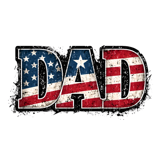 Dad American Flag - DTF Sheet Ready To Press
