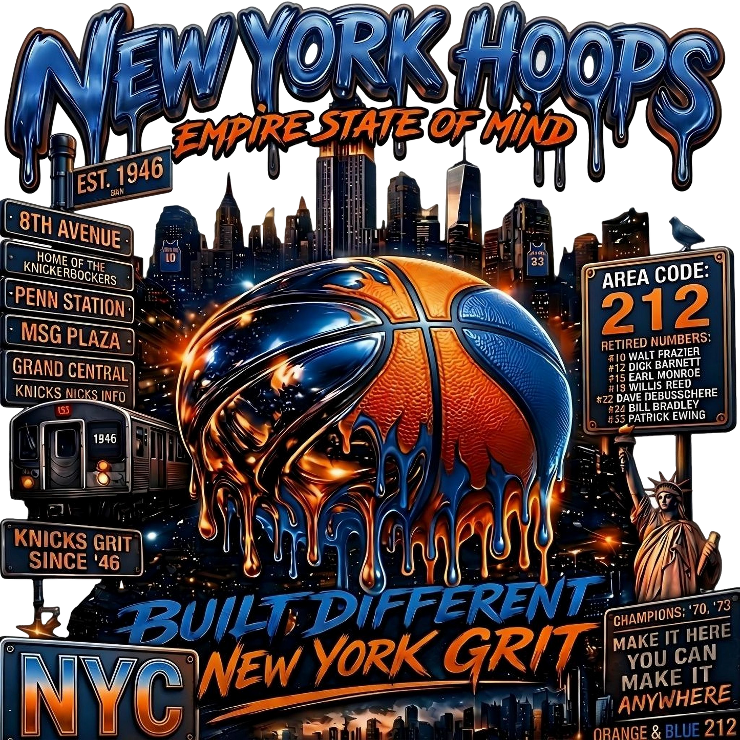 New York Hoops - DTF Sheet Ready To Press