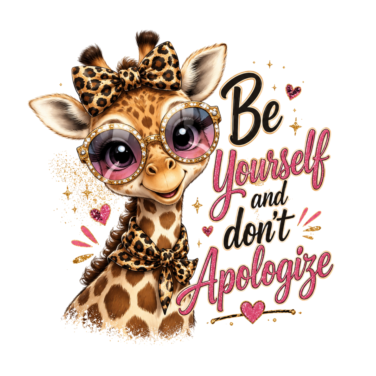 BE YOURSELF AND DON'T APOLOGIZE - DTF Sheet Ready To Press