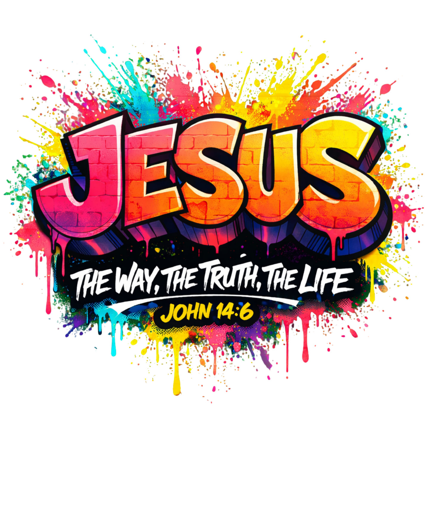 Jesus Graffiti - DTF Sheet Ready To Press