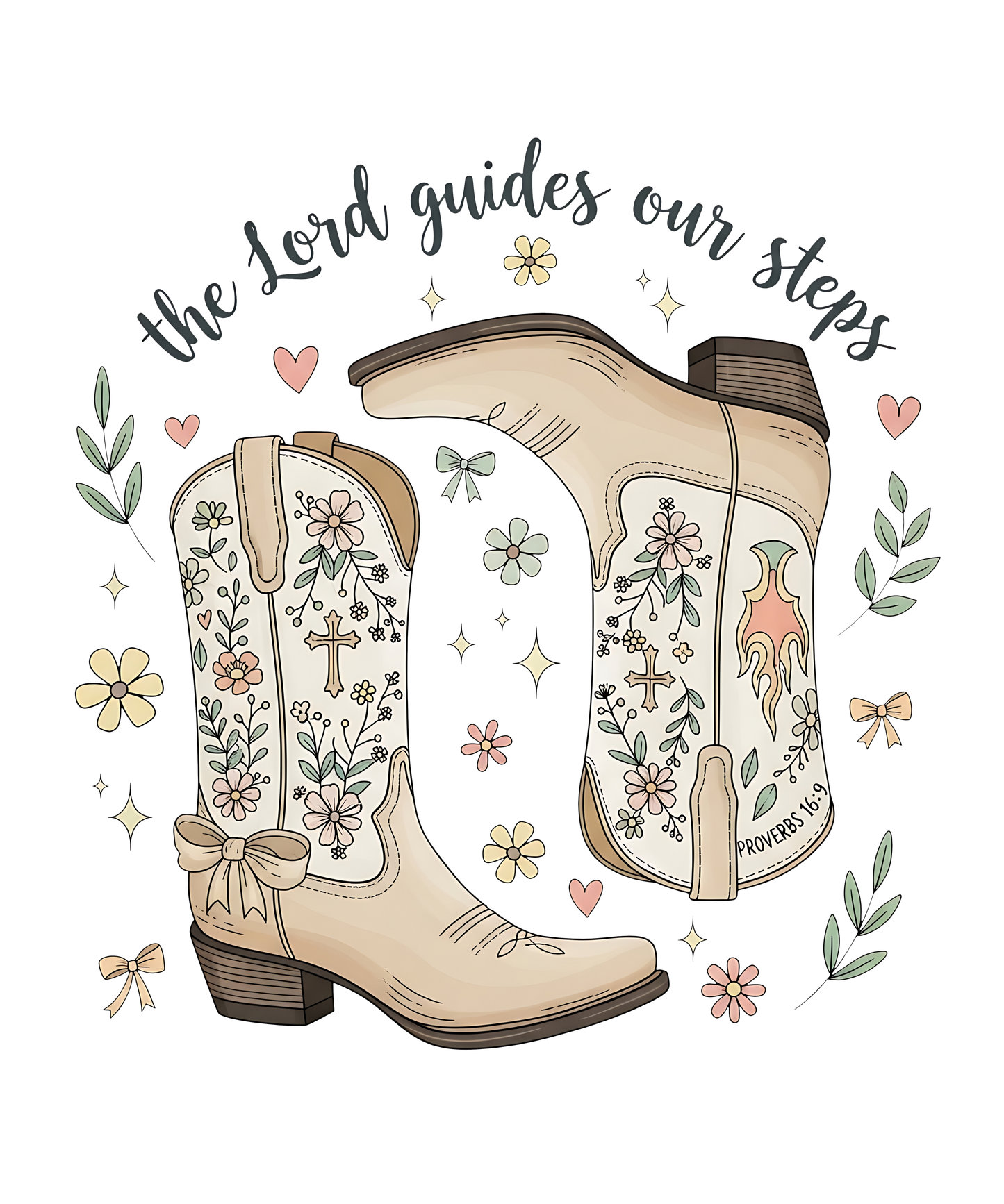 The lord guides our steps- DTF Sheet Ready To Press