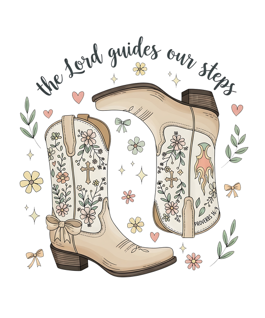 The lord guides our steps- DTF Sheet Ready To Press