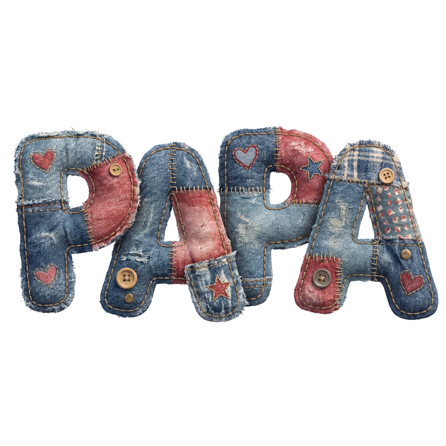 PAPA jean patch - DTF Sheet Ready To Press