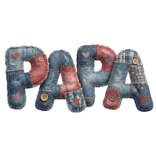 PAPA jean patch - DTF Sheet Ready To Press