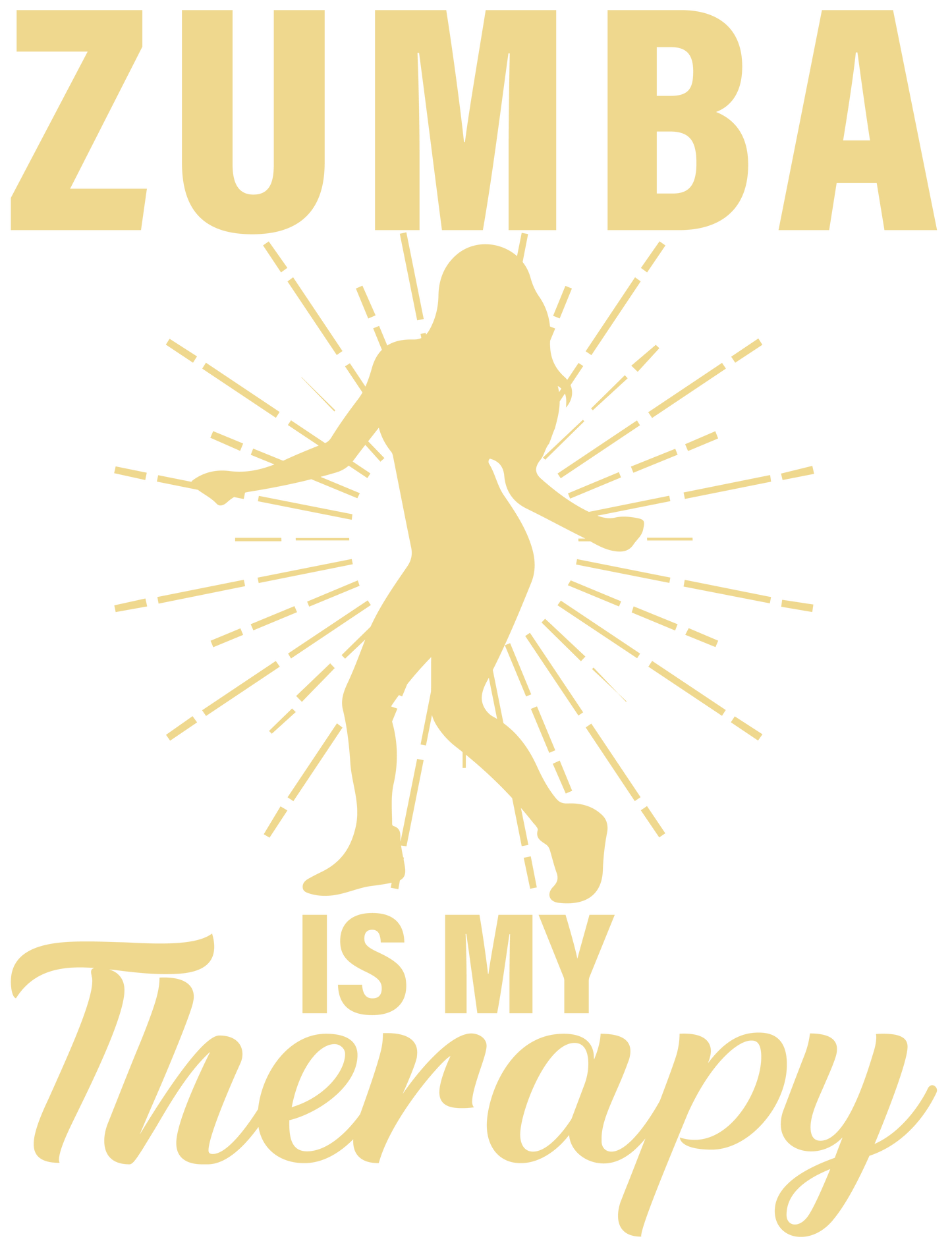 Zumba is my therapy - DTF Sheet Ready To Press